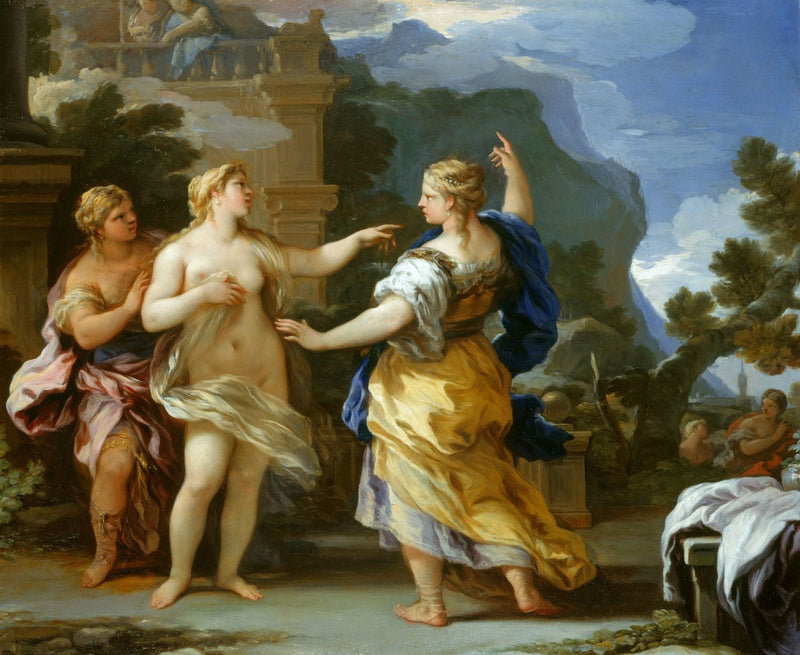 Venüs, Psyche'yi bir görevle cezalandırıyor - Luca Giordano