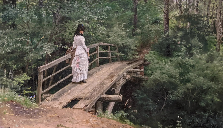 Véra Répine Abramtsevo Parkında Yürüyüş - Ilya Repin