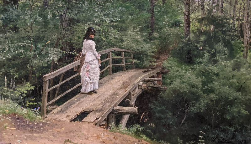 Véra Répine Abramtsevo Parkında Yürüyüş - Ilya Repin