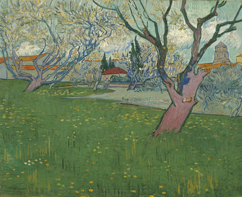Çiçek Açan Bahçeler, Arles Manzarası - Vincent van Gogh