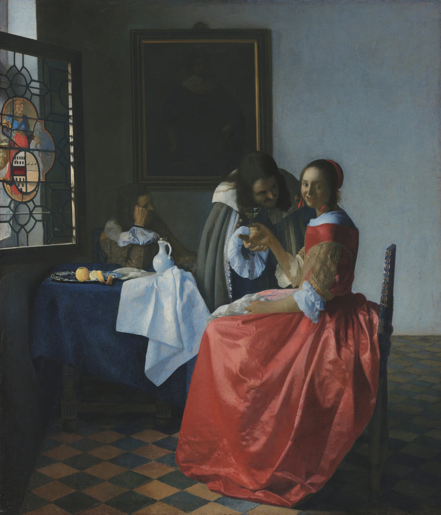Şarap kadehli Genç Kız - Johannes Vermeer