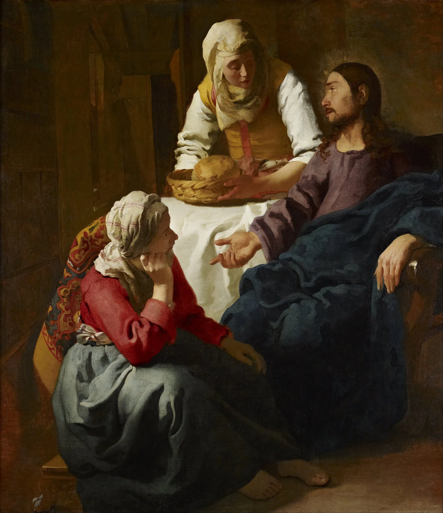 Martha ve Maria'nın Evinde Mesih - Johannes Vermeer