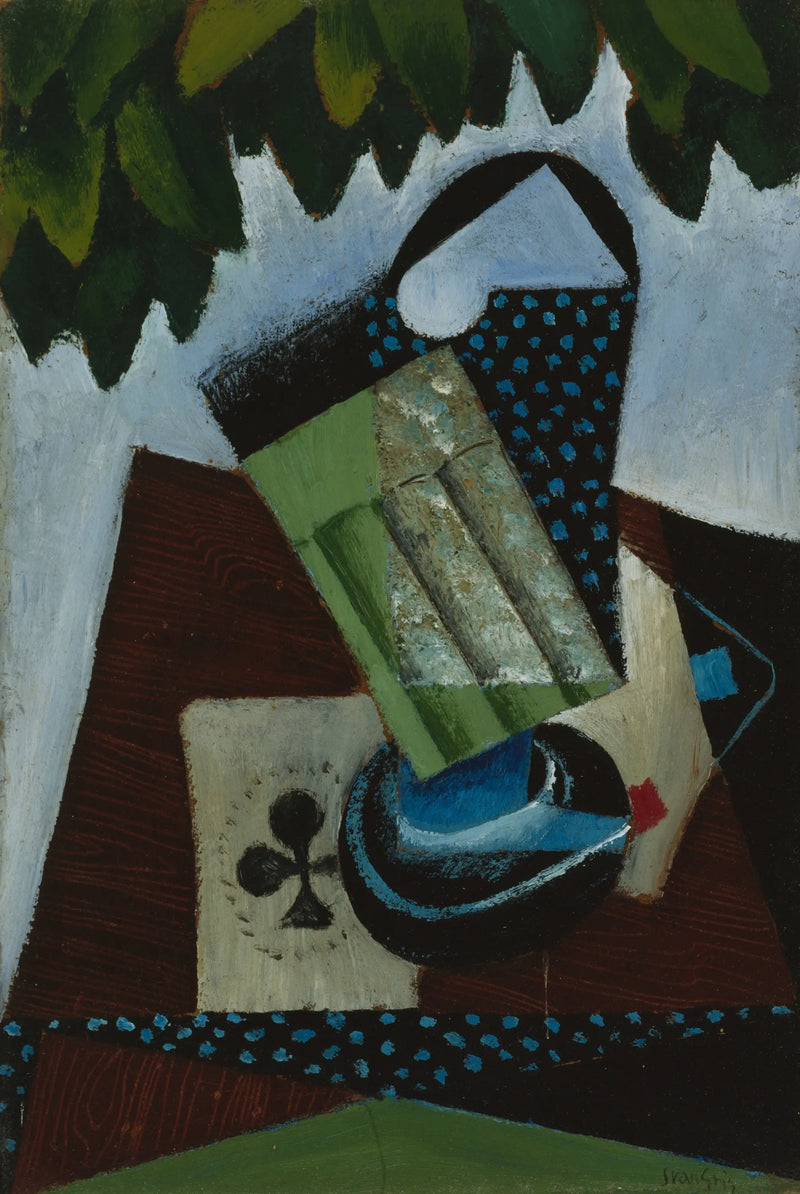Cam ve oyun kartları - Juan Gris