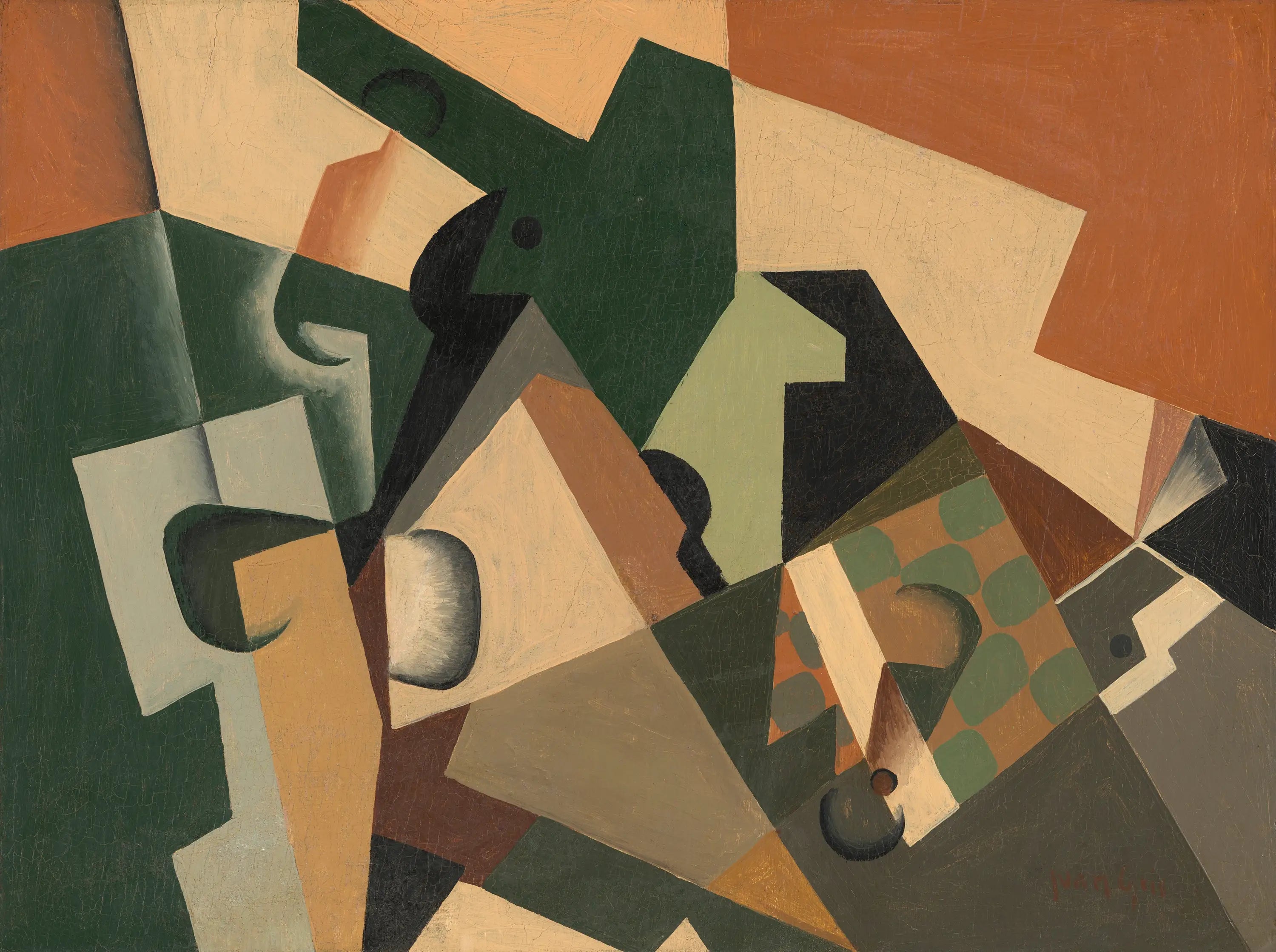 Verre et damier - Juan Gris - Alpha Reproduction