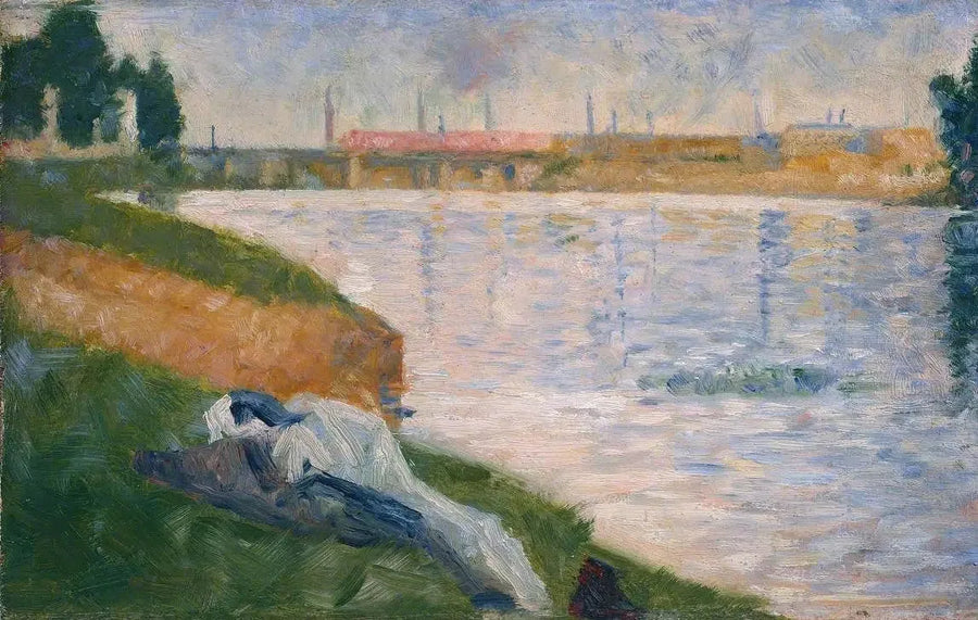 Çimen Üzerinde Giysiler - Georges Seurat