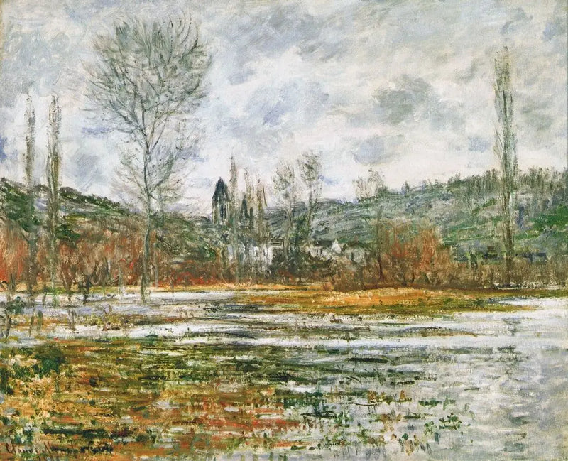 Vetheuil, Su basmış Çayır - Claude Monet
