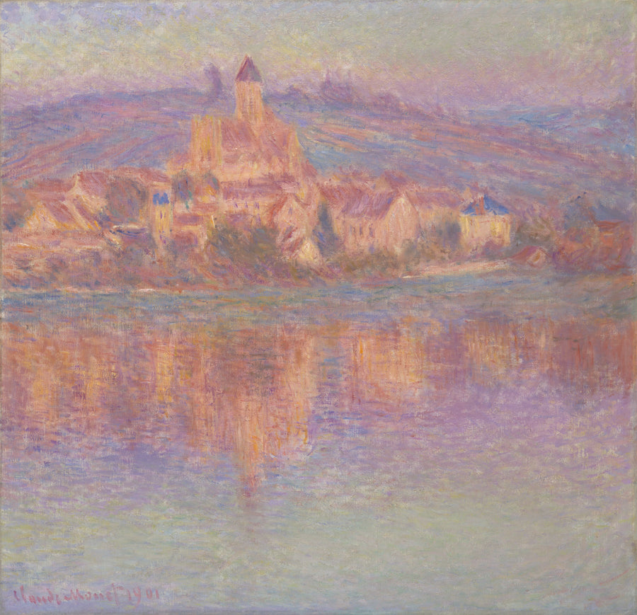Vétheuil, gün batımı - Claude Monet
