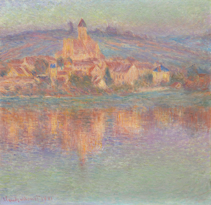 Vétheuil, akşam etkisi - Claude Monet