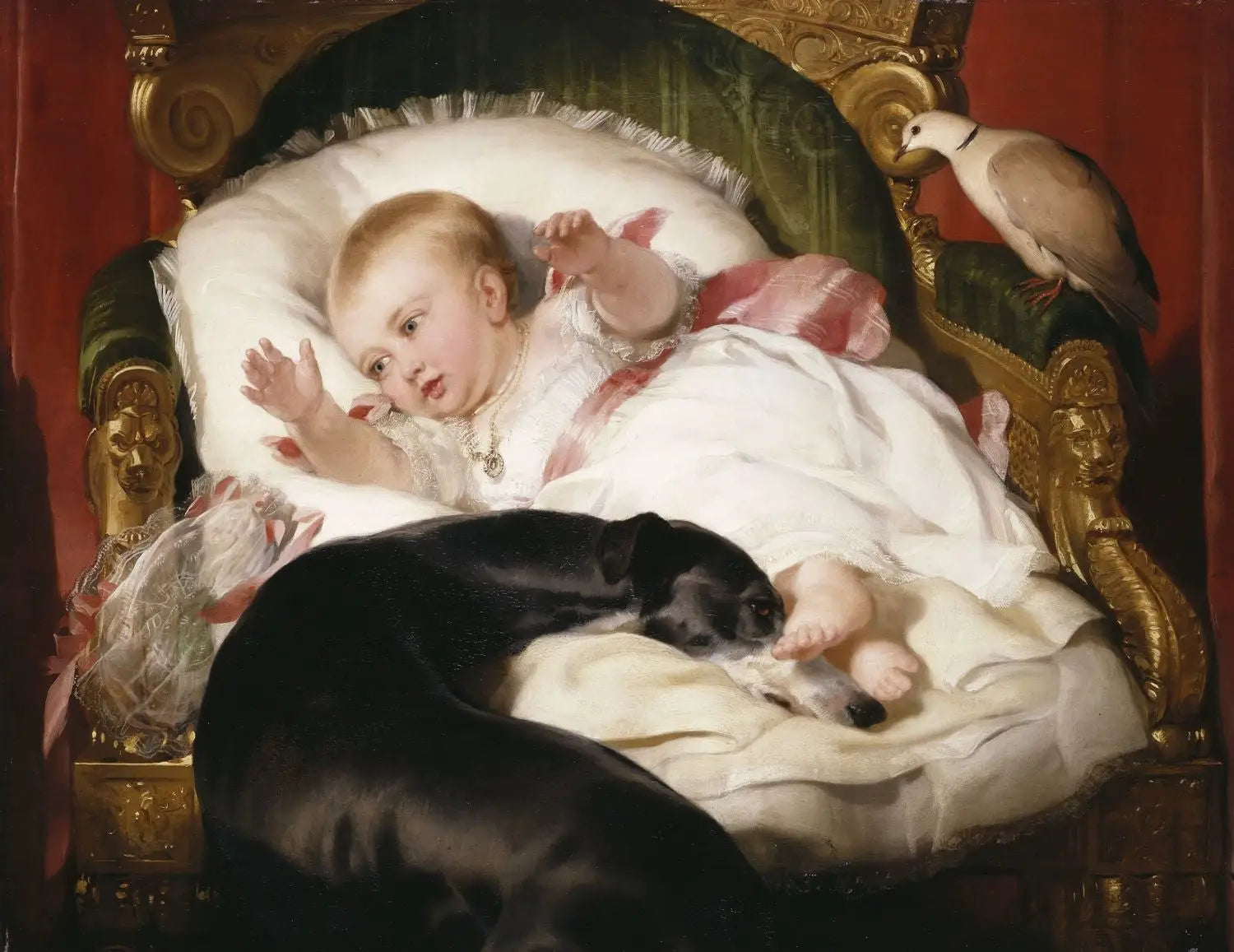 Victoria princesse royale avec Eos - Edwin Henry Landseer - Alpha Reproduction