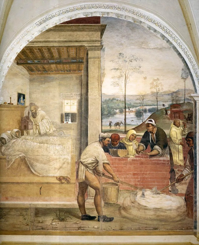 Aziz Benoît'in Hayatı, Sahne 32: Benoît, iki rahibe rüya halinde görünür - Il Sodoma (Giovanni Antonio Bazzi)