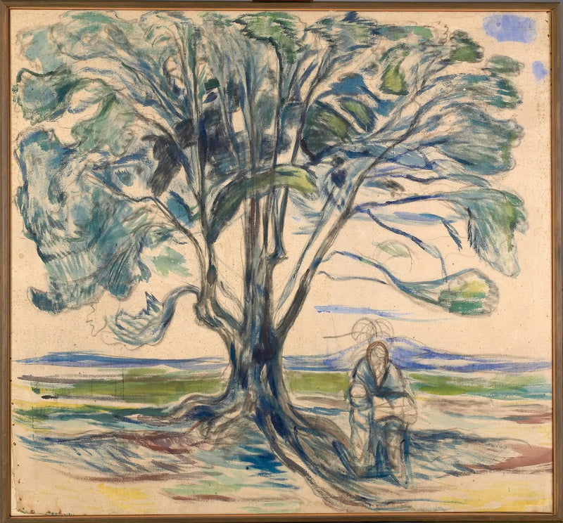 Ağaç Altında Oturan Yaşlı Adam - Edvard Munch