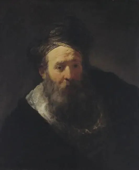 Sakallı ve turbanlı yaşlı adam - Rembrandt