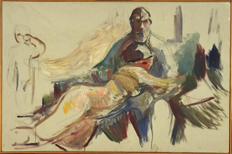 Yaşlı Adam, Kollarında Çıplak Bir Kadın ile - Edvard Munch