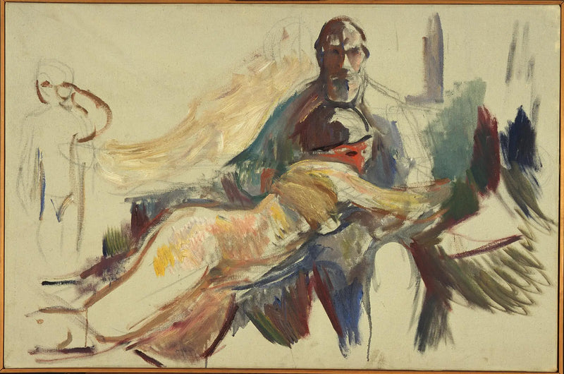 Yaşlı Adam, Kollarında Çıplak Bir Kadın ile - Edvard Munch