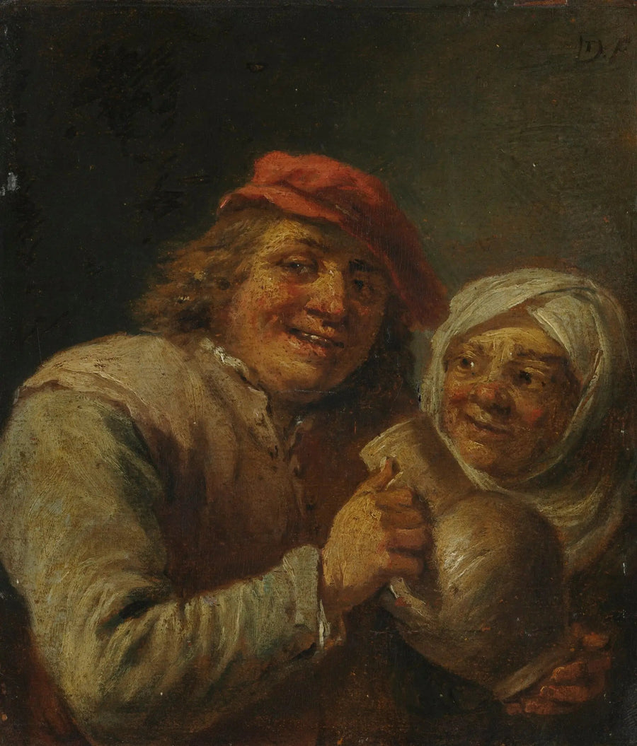 Yaşlı Adam ve Kadın - David Teniers le Jeune