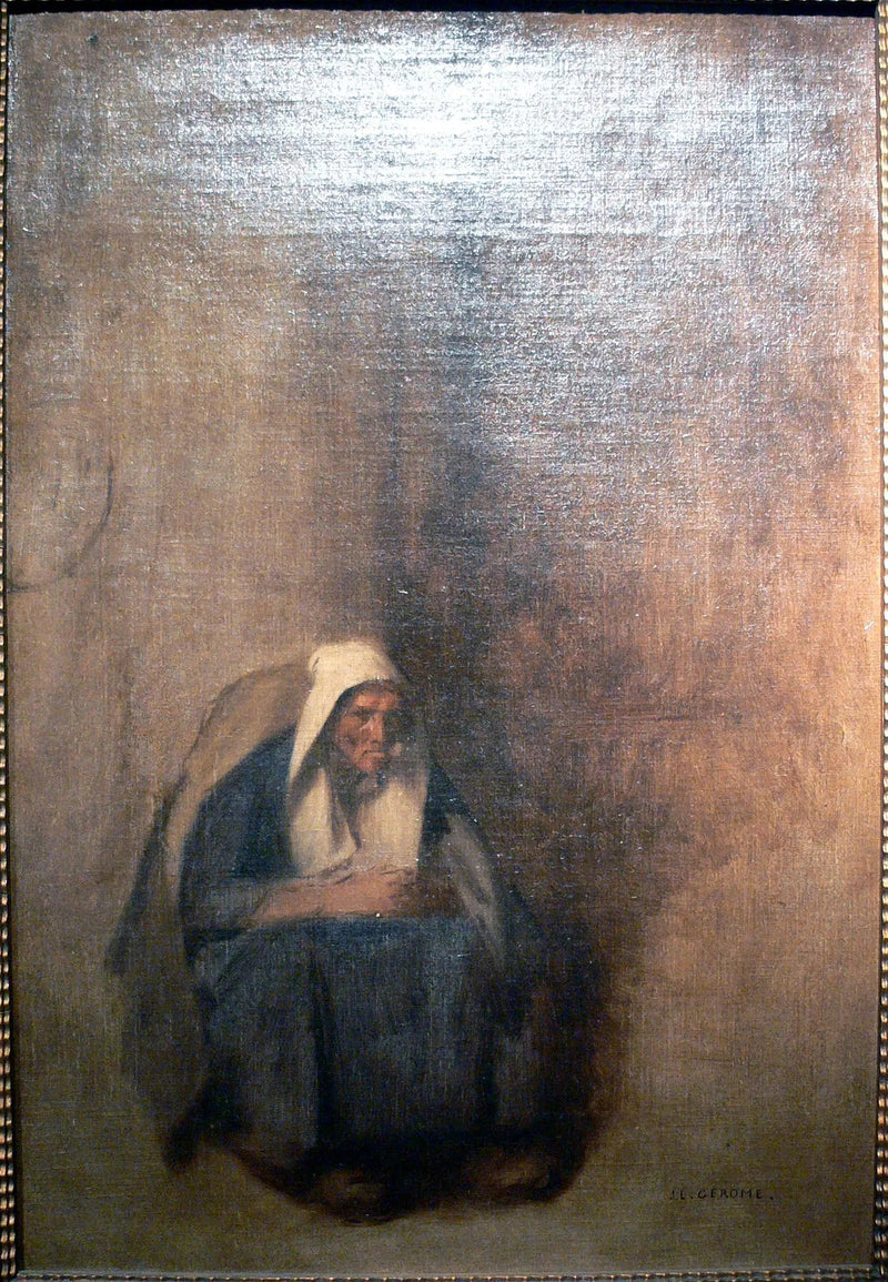 Pipolu Yaşlı Kadın - Jean-Léon Gérôme