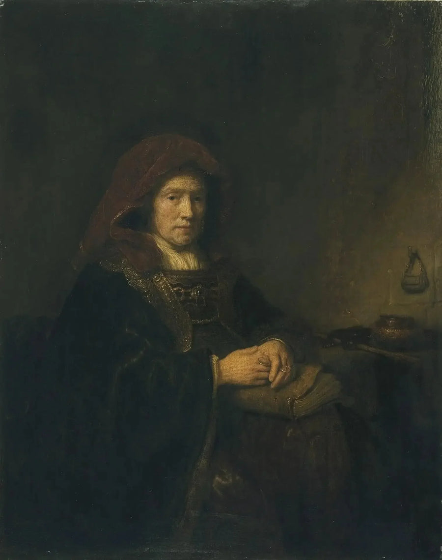 Gözlük takan yaşlı kadın - Rembrandt