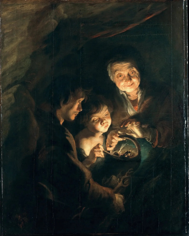 Yaşlı kadın odun sepetiyle - Peter Paul Rubens