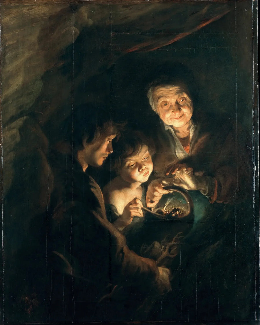 Yaşlı kadın odun sepetiyle - Peter Paul Rubens
