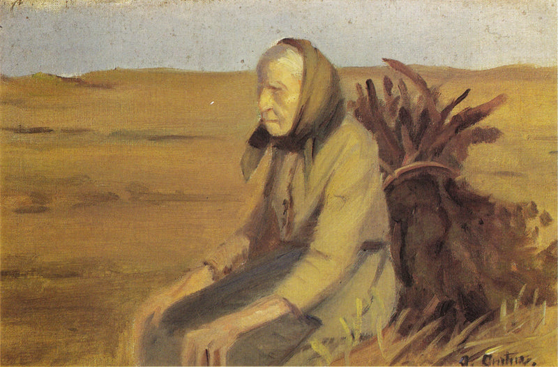 Laurensse ile eski kadın (Laurensse) ve bir demet dal - Anna Ancher