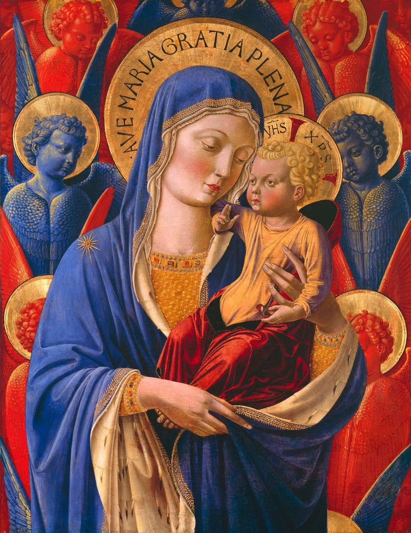 İsa Çocuk ve Meleklerle Bakire - Benozzo Gozzoli