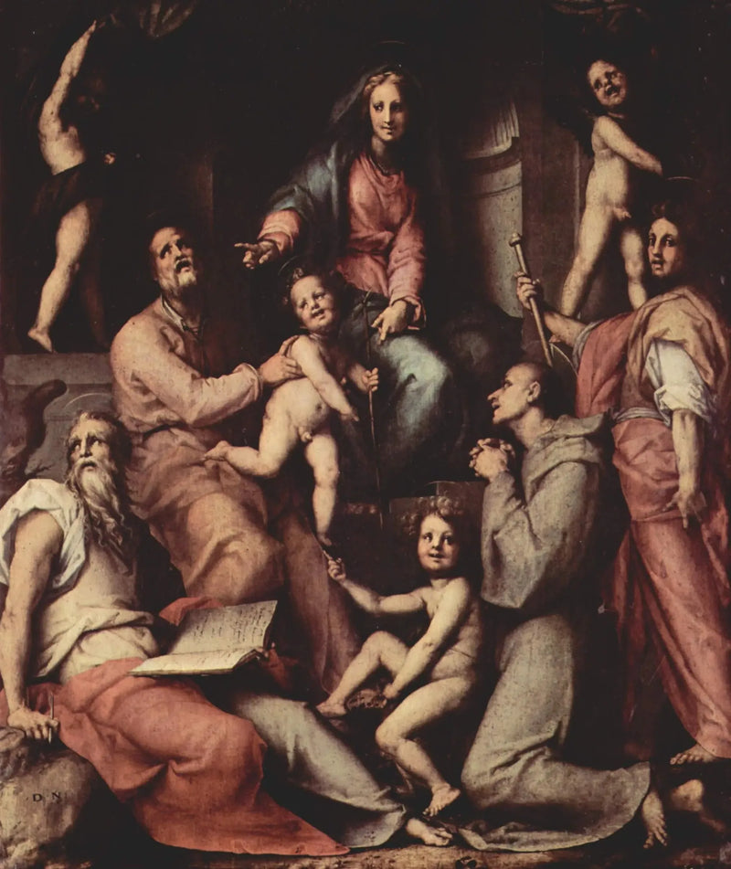 İsa Anası, melekler ve azizlerle - Pontormo