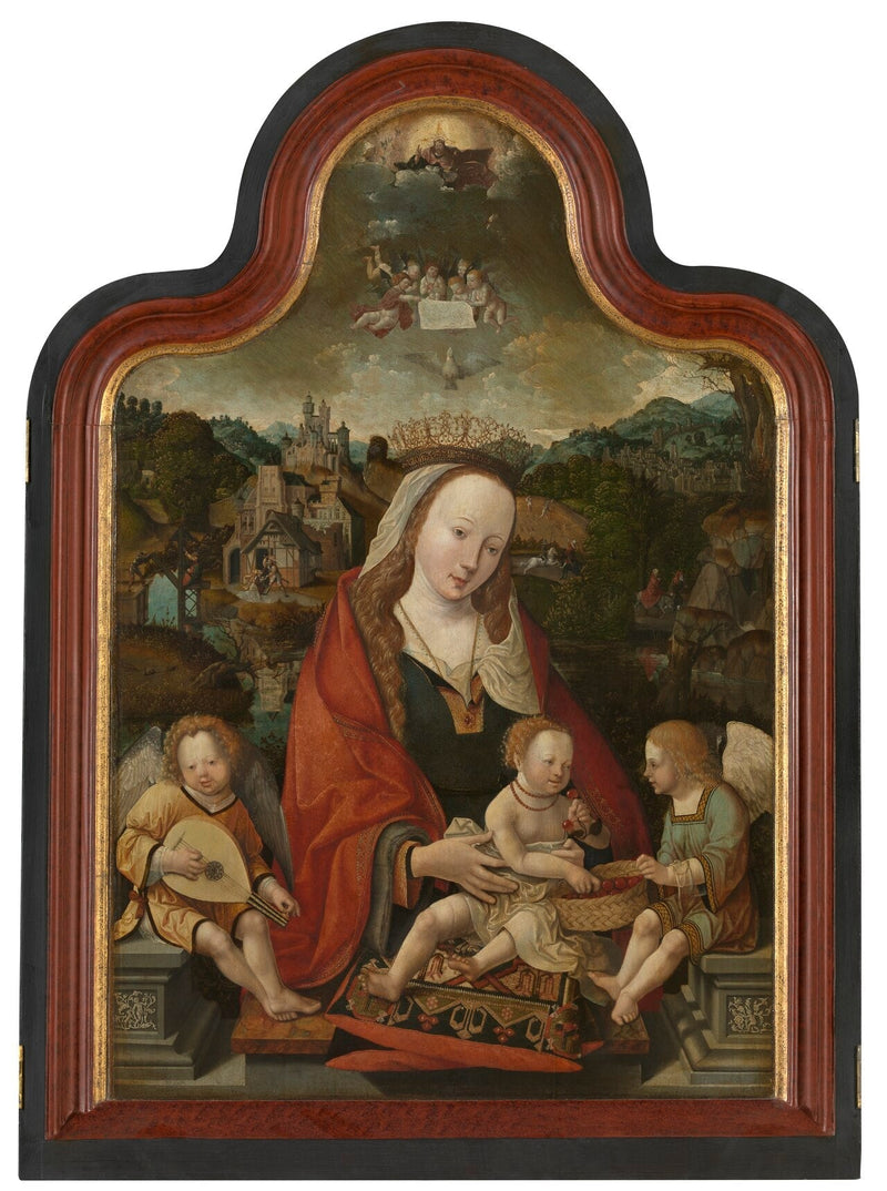İsa Anası ve Meleklerle - Jacob Cornelisz van Oostsanen