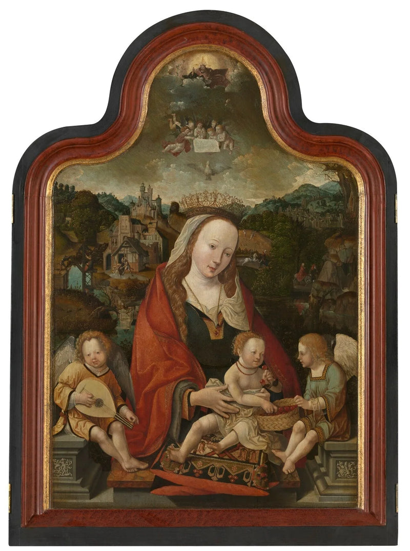 İsa Anası ve Meleklerle - Jacob Cornelisz van Oostsanen