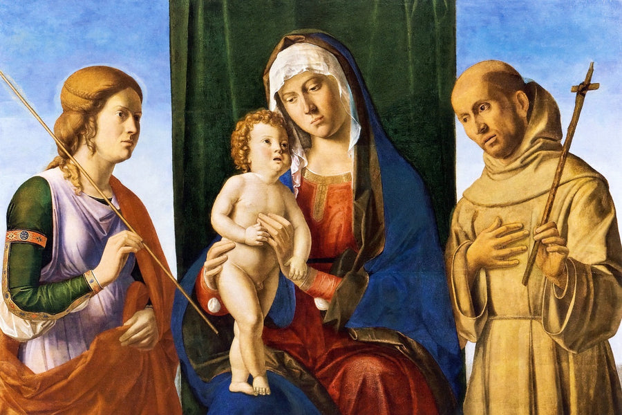 Cimpa da Conegliano ile Meryem Ana ve Çocuklar Azizlerle