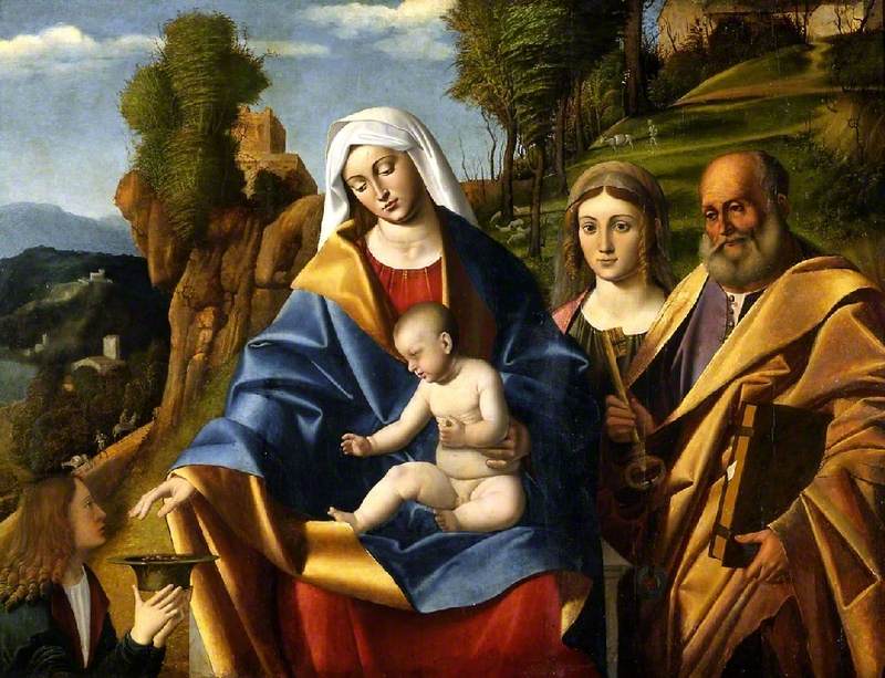 İsa Çocuk ve Azizlerle Vierge - Marco Basaiti