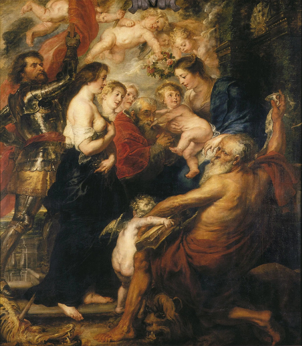 Vierge à l'Enfant avec des saints - Peter Paul Rubens image 1 reproduction d’œuvre d’art à l’huile