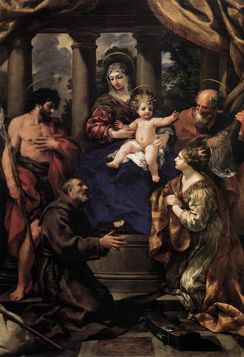 İsa Çocuk ve Azizlerle Bakire - Pietro da Cortona