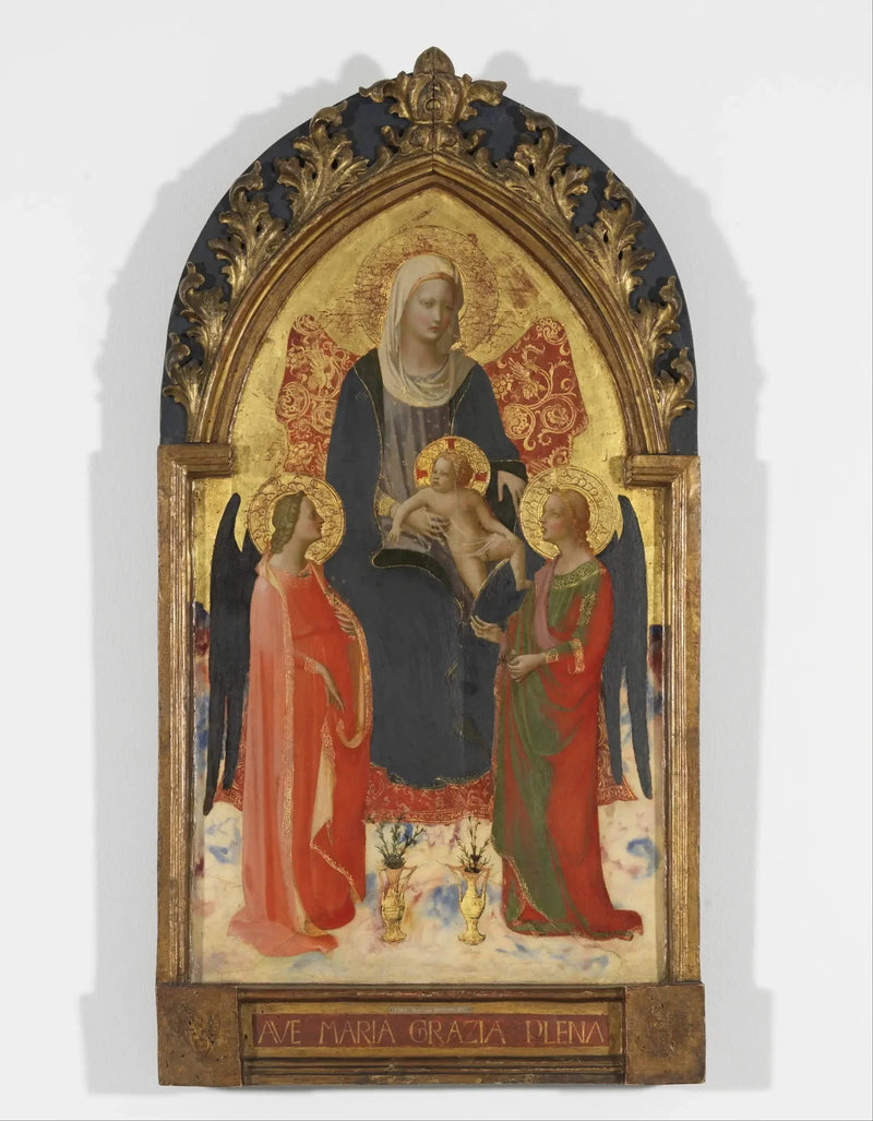 İsa Çocuk ve İki Melek ile Bakire - Fra Angelico