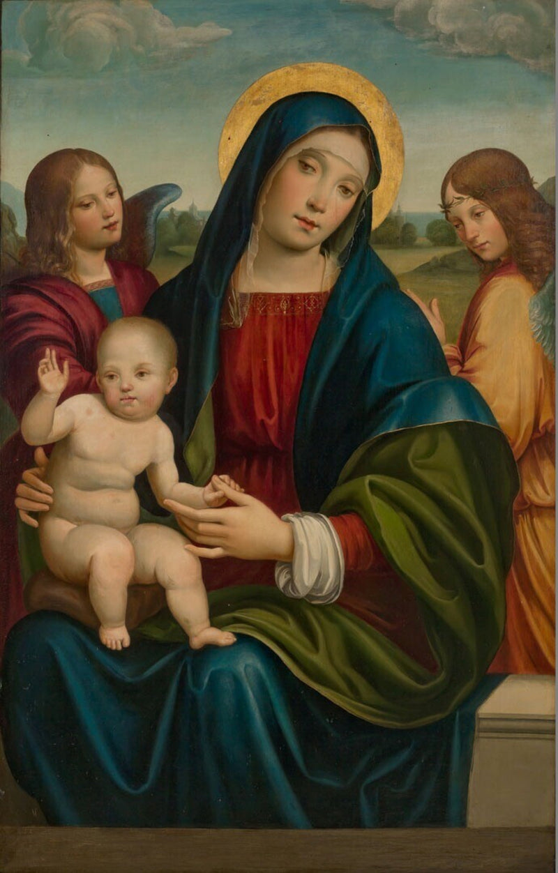 İsa Anası ve İki Melek ile - Francesco Francia