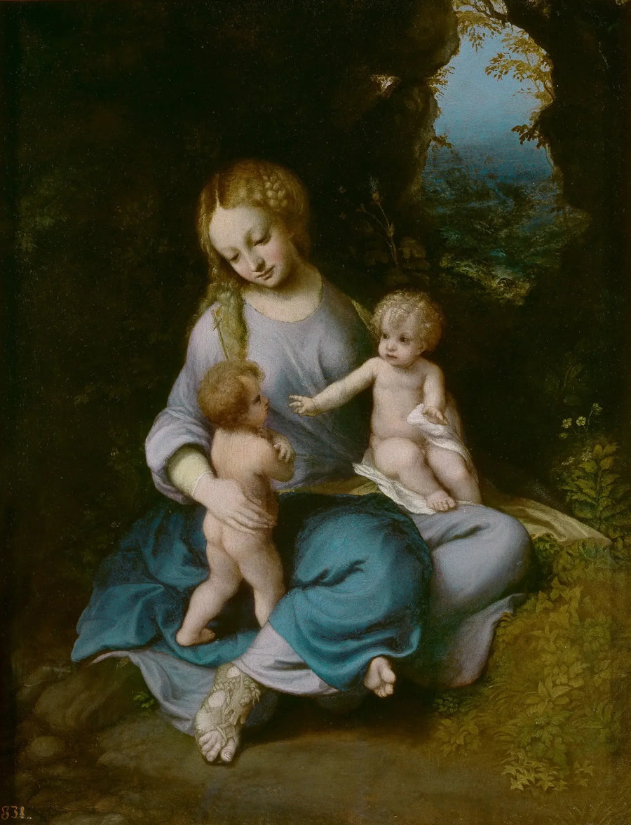 İsa Çocuk ve Yahya Baptist ile Bakire - Antonio da Correggio
