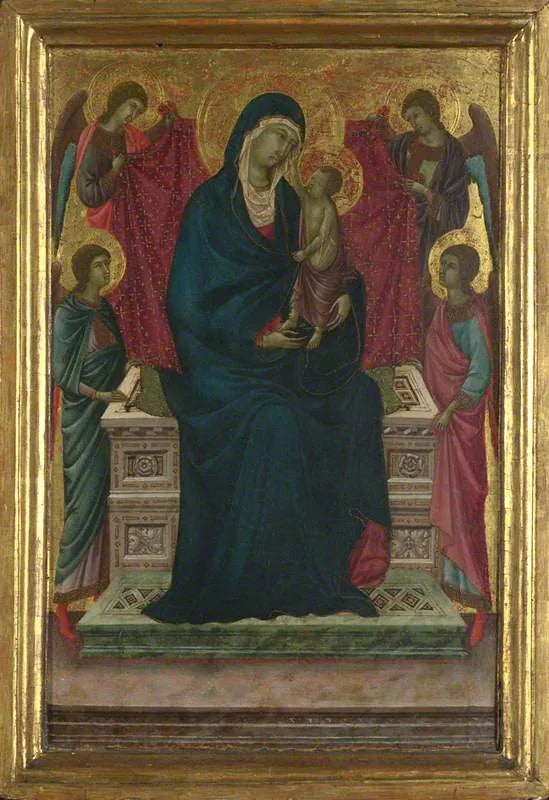 İsa Anası ve Dört Melek ile - Ugolino di Nerio