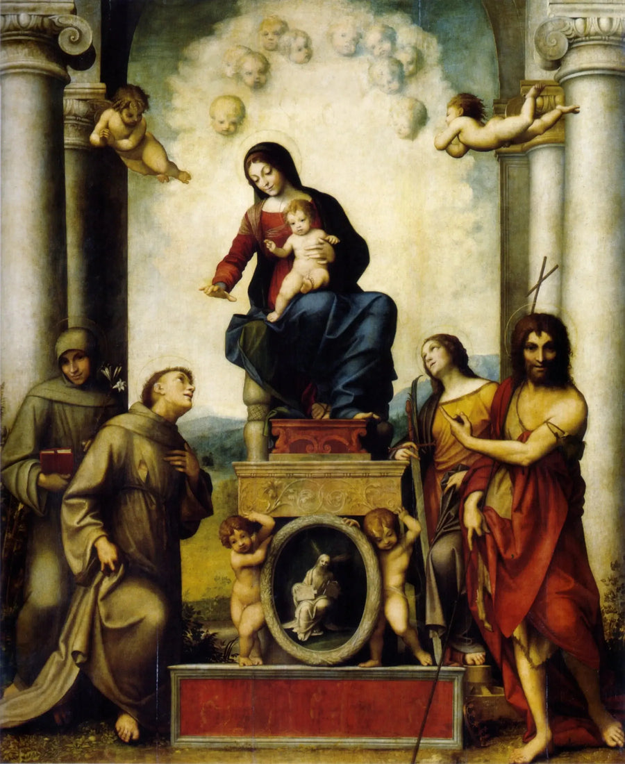 İsa Çocuk ve Aziz Fransis - Antonio da Correggio