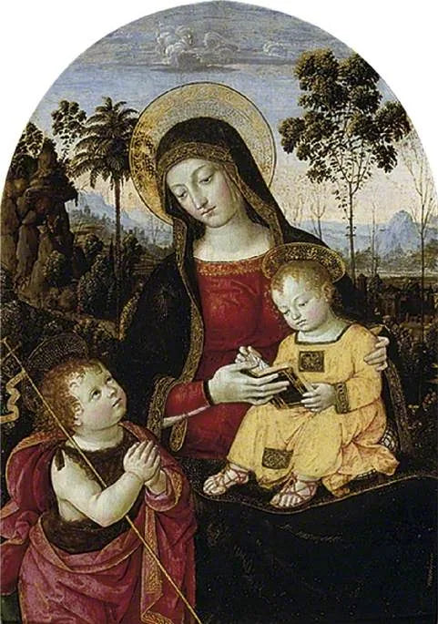 İsa Anası ve Vaftizci Yahya ile - Pinturicchio