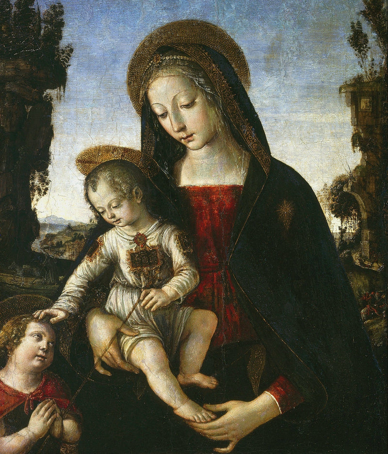 İsa Anası ve Vaftizci Yahya ile - Pinturicchio