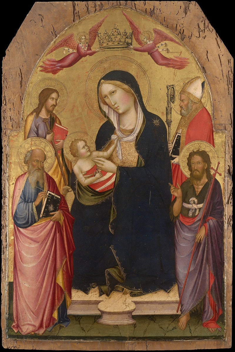 İsa Çocuk ve St. Yuhanna İncili, St. Yuhanna Vaftizci, St. James Compostela ve St. Nikola Bari - Agnolo Gaddi