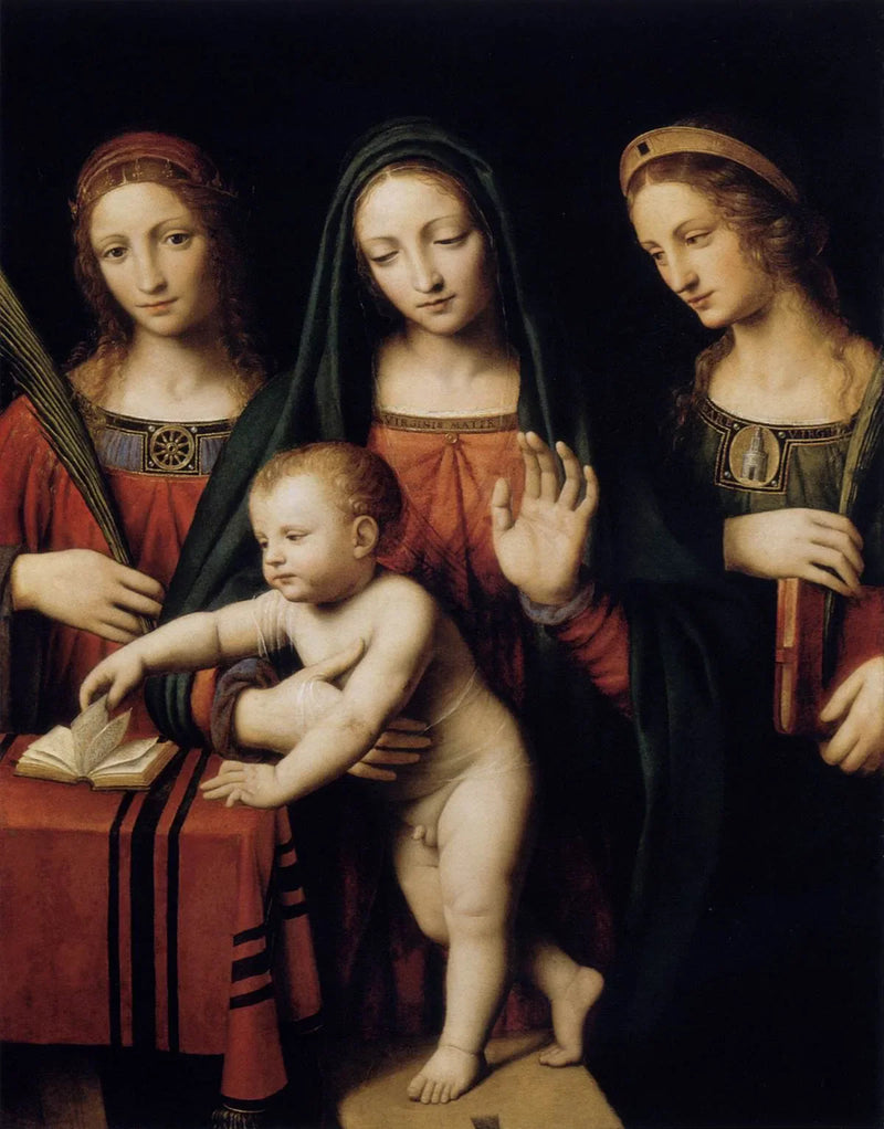 İsa Anası ve Aziz Catherine ile Aziz Barbara - Bernardino Luini