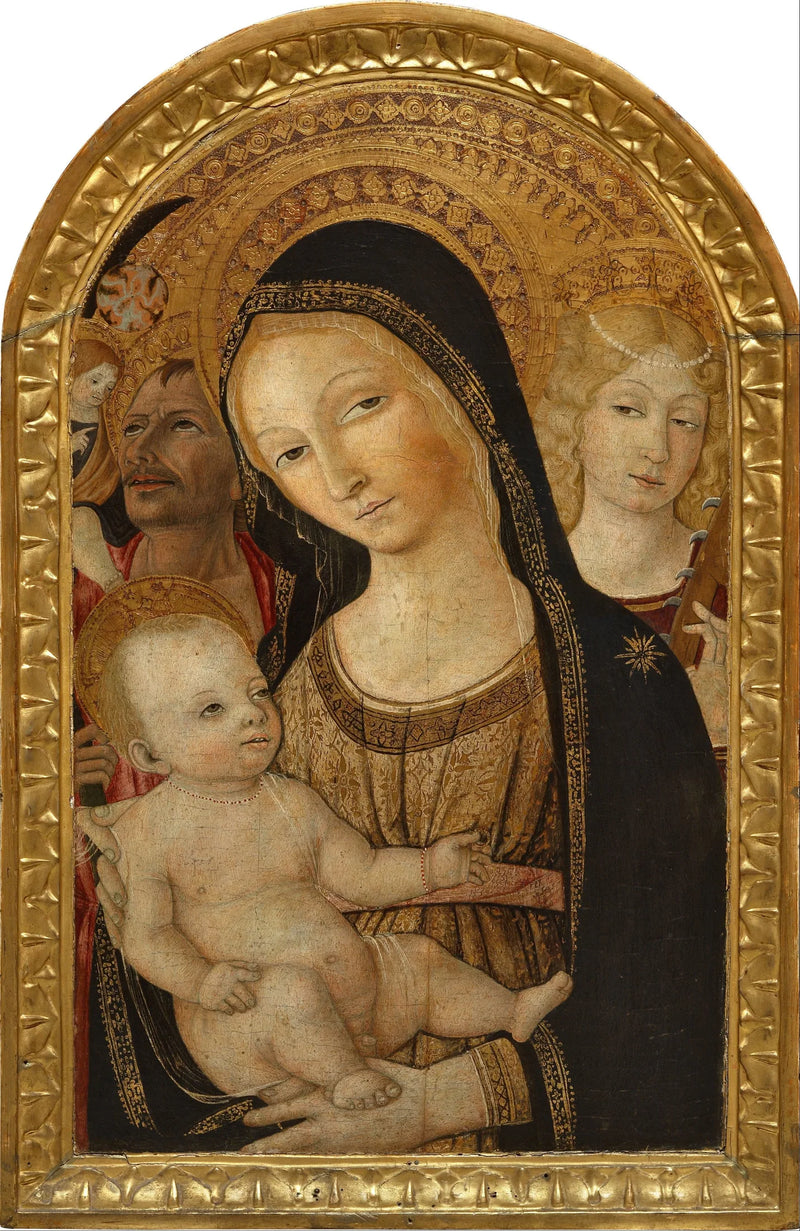 İsa Çocuk ve Aziz Catherine Aleksandriya ile Aziz Christophe - Matteo di Giovanni