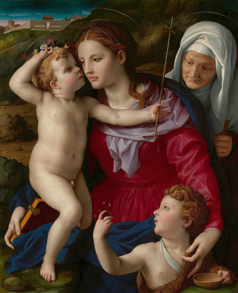 İsa Anası ve Aziz Elisabet ile Aziz Yahya Vaftizci - Bronzino