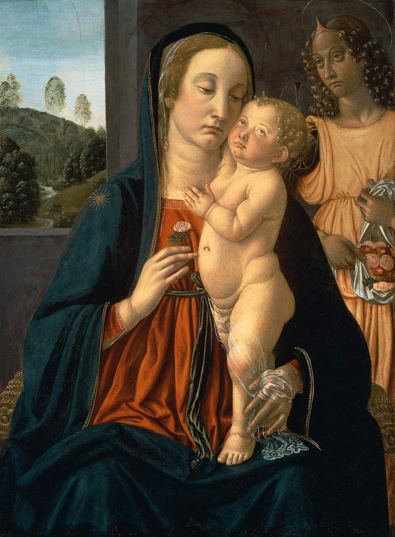 İsa Anası ve Bir Melek ile - Cosimo Rosselli