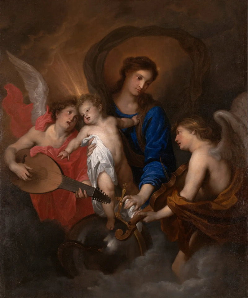 İsa Anası ve Müzisyen Melek - Antoine van Dyck
