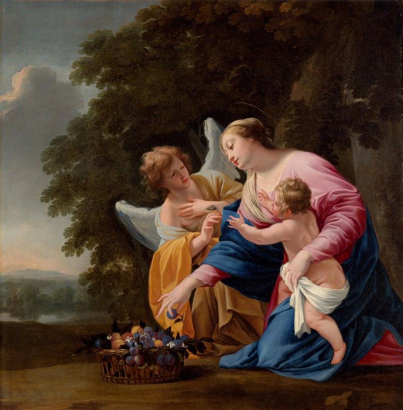İsa Anası ve Bir Melek - Simon Vouet