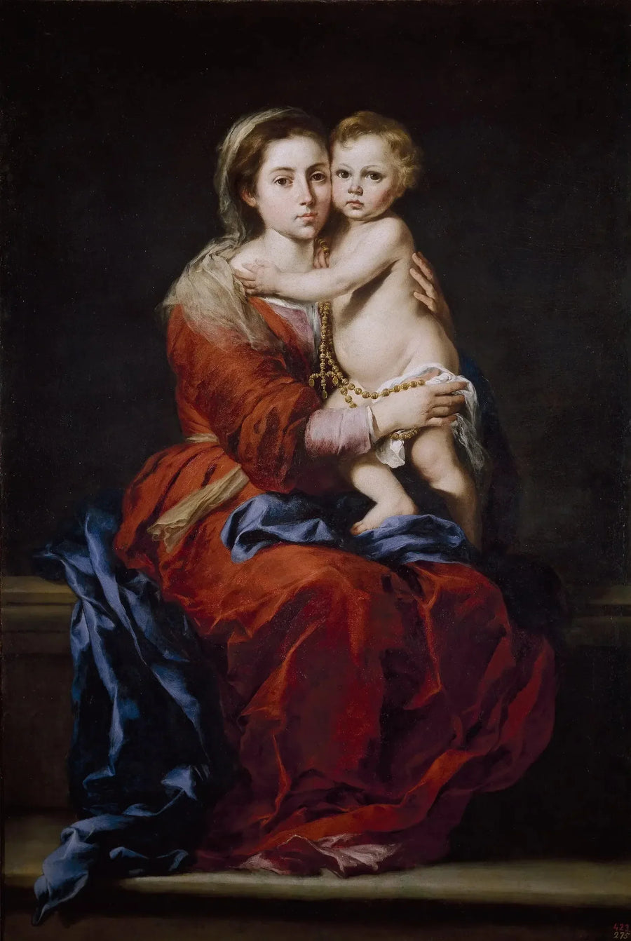 İsa Çocuk ve Tesbih ile Bakire - Bartolomé Esteban Murillo