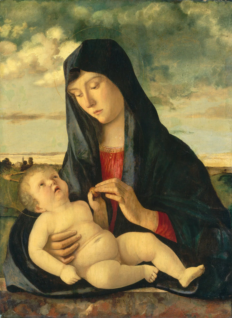 İsa Çocuk ve Bakire, Bir Manzara İçinde - Giovanni Bellini