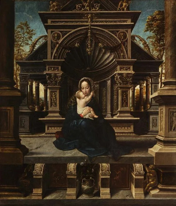 Majestede Meryem Ana ve Çocuk - Jan Gossaert