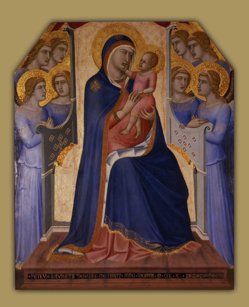 İsa Çocuk ve Sekiz Meleğin Etrafında - Pietro Lorenzetti
